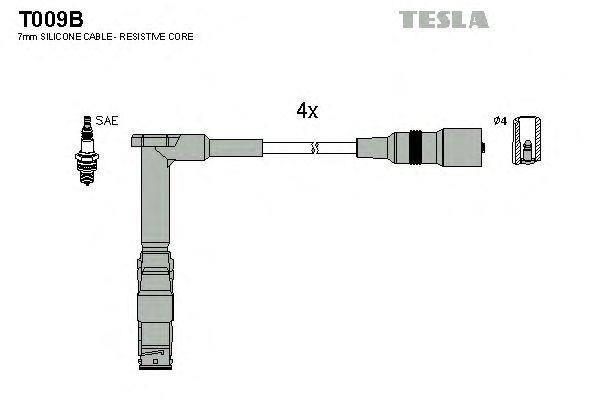 Провода высоковольтные TESLA, T009B