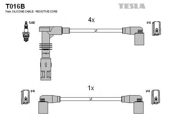 Провода высоковольтные TESLA, T016B