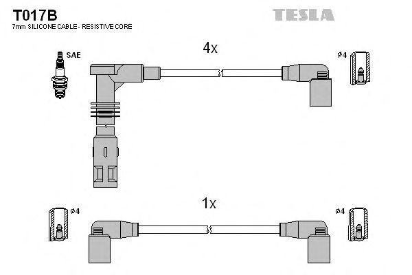 Провода высоковольтные TESLA, T017B