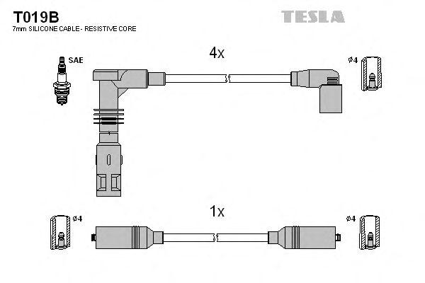 Провода высоковольтные TESLA, T019B