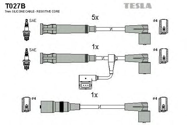 Провода высоковольтные TESLA, T027B