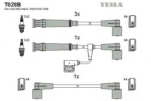 Комплект проводов TESLA, T028B