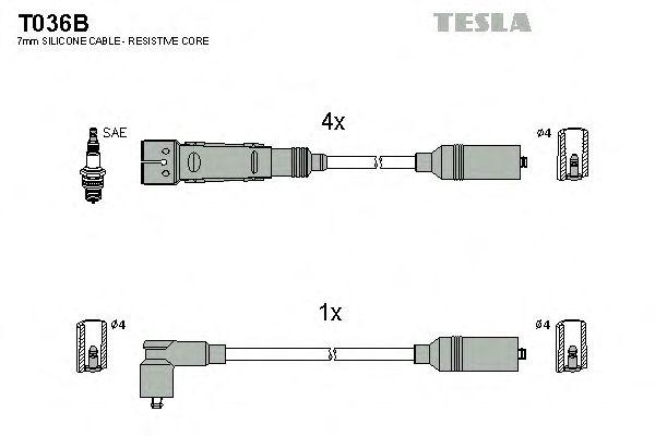 Комплект проводов TESLA, T036B