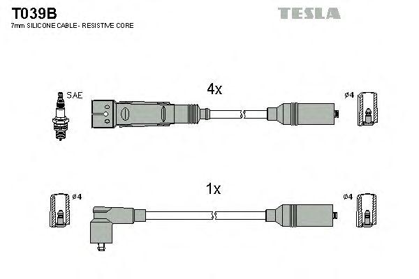Комплект проводов TESLA, T039B