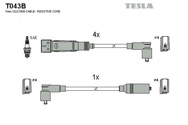 Провода высоковольтные TESLA, T043B