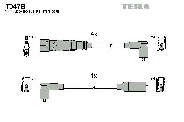 Провода высоковольтные TESLA, T047B