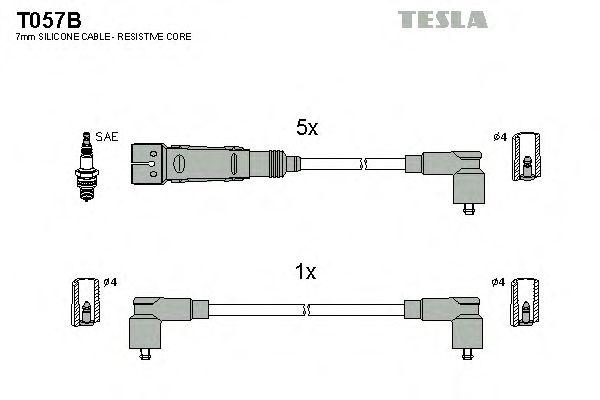 Провода высоковольтные TESLA, T057B