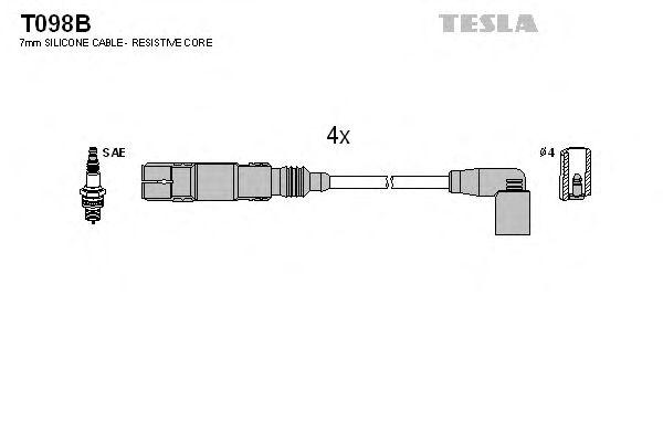 Провода высоковольтные TESLA, T098B