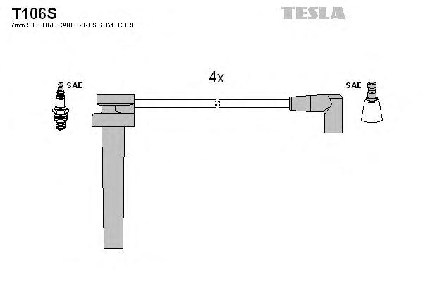 Провода высоковольтные TESLA, T106S