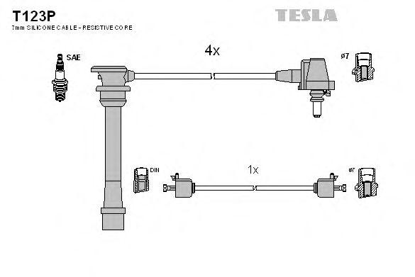 Провода высоковольтные TESLA, T123P