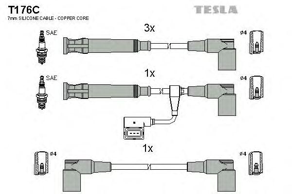 Комплект проводов TESLA, T176C
