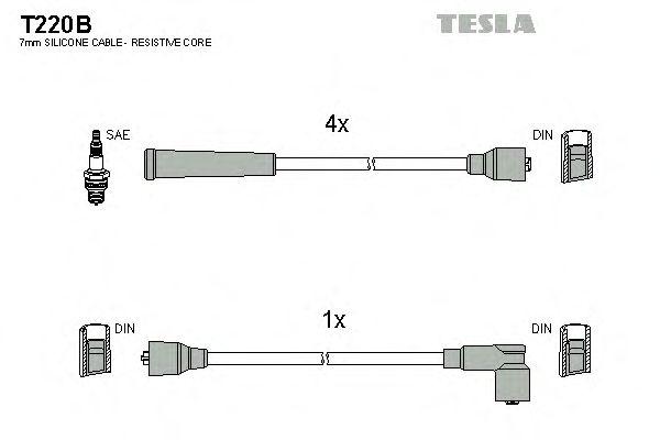 Провода высоковольтные TESLA, T220B