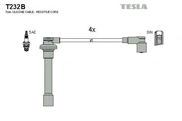 Провода высоковольтные TESLA, T232B