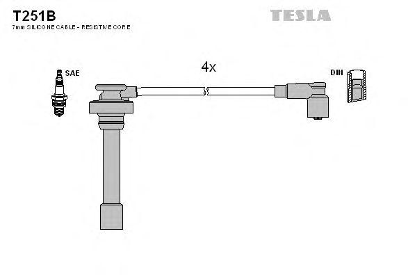 Провода высоковольтные TESLA, T251B