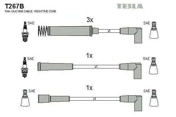 Комплект проводов TESLA, T267B