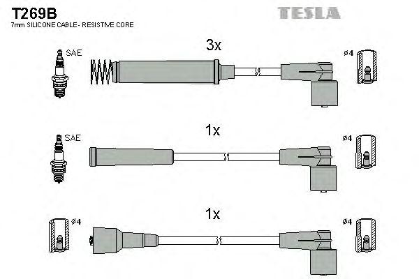 Провода высоковольтные TESLA, T269B