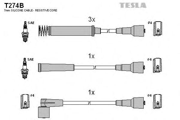 Комплект проводов TESLA, T274B