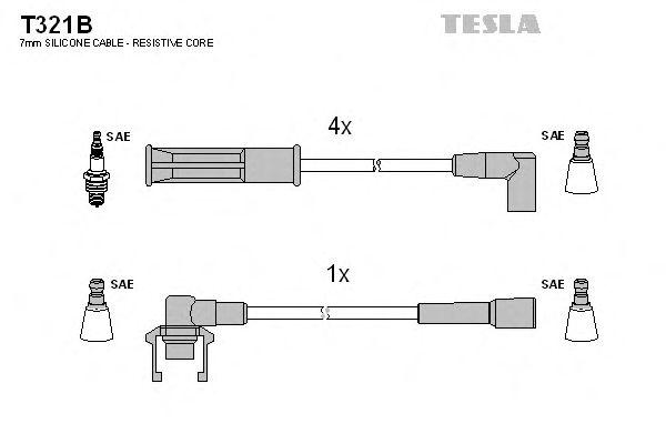 Комплект проводов TESLA, T321B