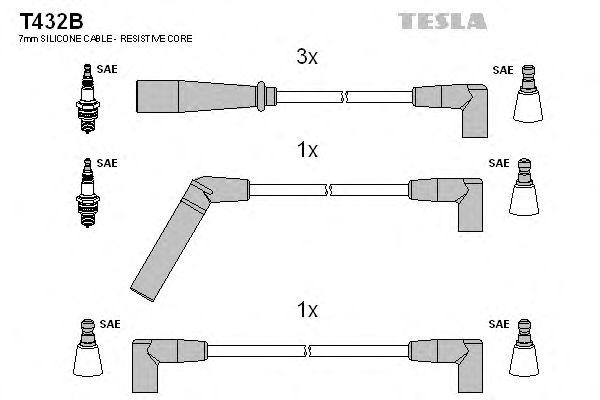 Провода зажигания TESLA, T432B