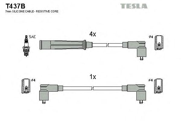 Провода высоковольтные TESLA, T437B