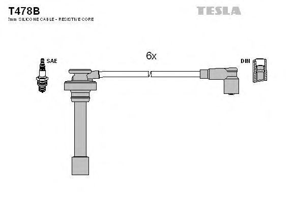 Провода высоковольтные TESLA, T478B
