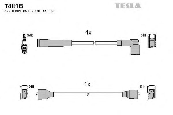 Провода высоковольтные TESLA, T481B
