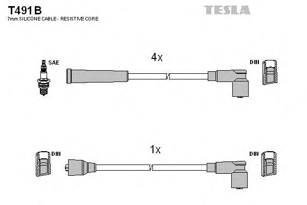 Провода высоковольтные TESLA, T491B