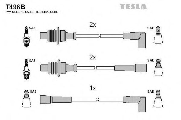 Комплект проводов TESLA, T496B