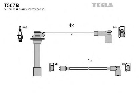 Комплект проводов TESLA, T507B