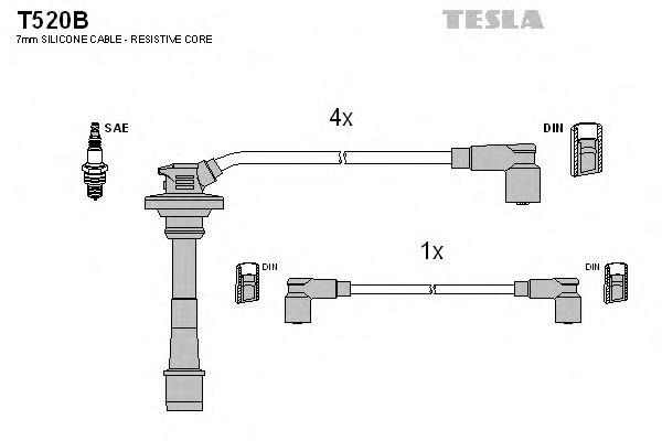 Комплект проводов TESLA, T520B