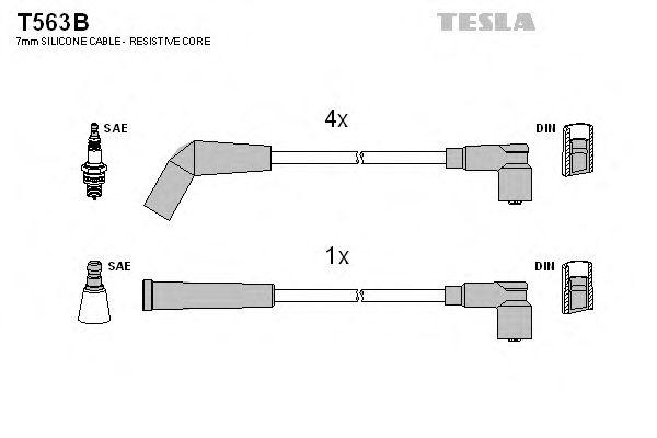 Комплект проводов TESLA, T563B