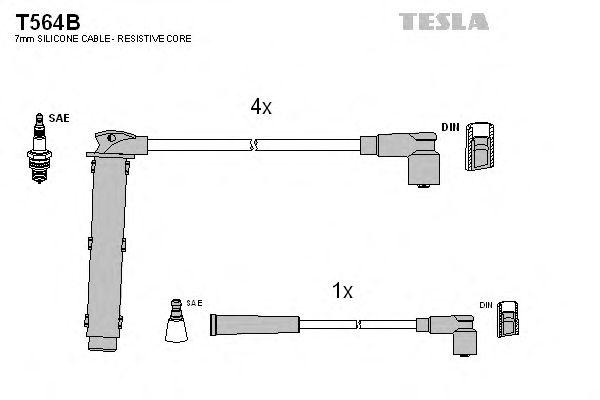 Провода высоковольтные TESLA, T564B