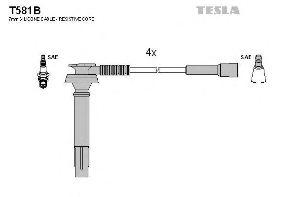 Провода высоковольтные TESLA, T581B