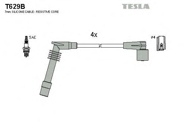 Комплект проводов TESLA, T629B