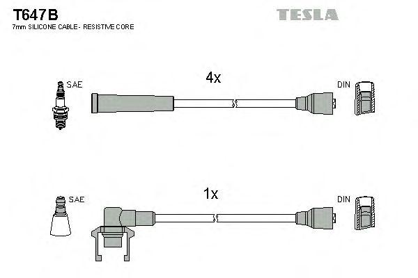Комплект проводов TESLA, T647B