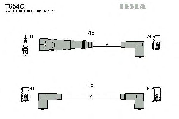 Комплект проводов TESLA, T654C