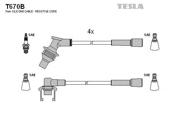 Комплект проводов TESLA, T670B