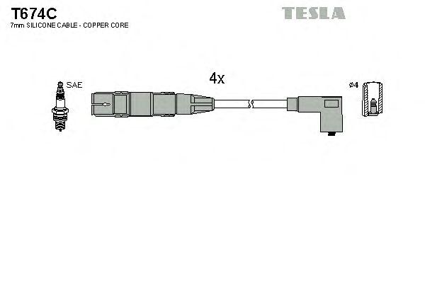 Провода высоковольтные TESLA, T674C