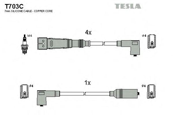 Комплект проводов TESLA, T703C