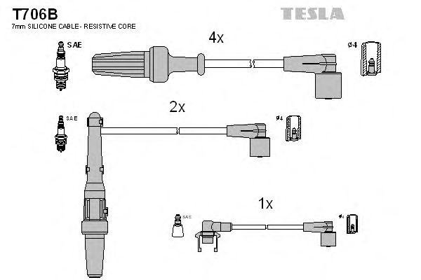 Провода высоковольтные TESLA, T706B