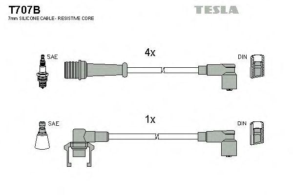 Комплект проводов TESLA, T707B