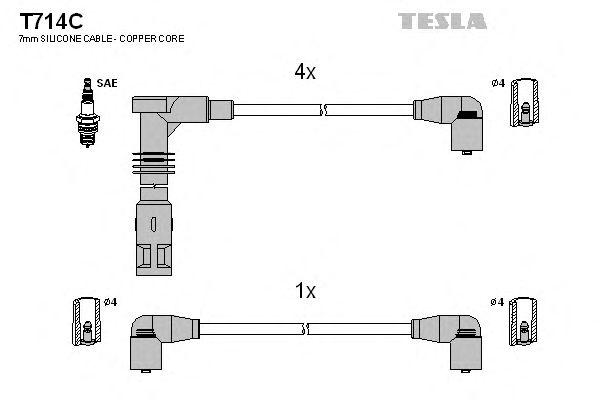 Провода высоковольтные TESLA, T714C