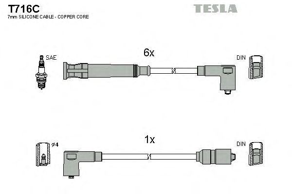Провода высоковольтные TESLA, T716C