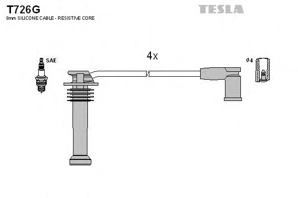 Комплект проводов TESLA, T726G