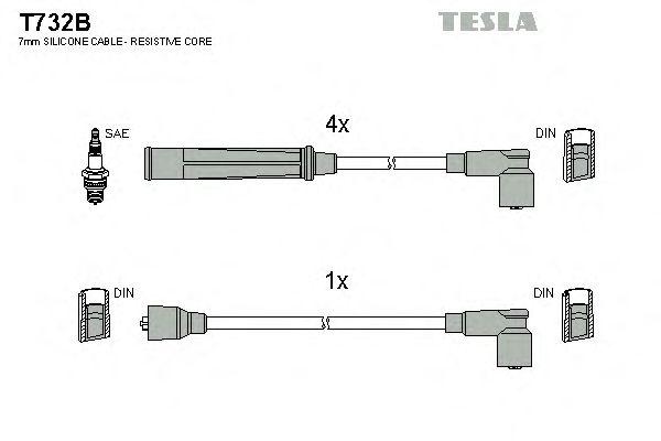 Провода высоковольтные TESLA, T732B