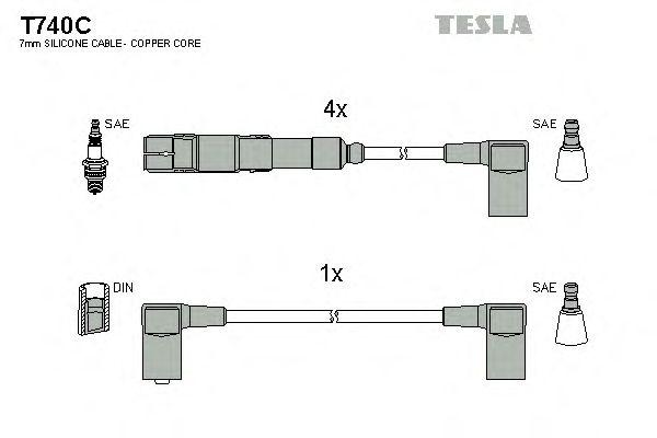 Комплект проводов TESLA, T740C