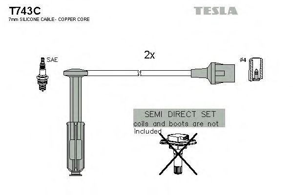 Провода высоковольтные TESLA, T743C