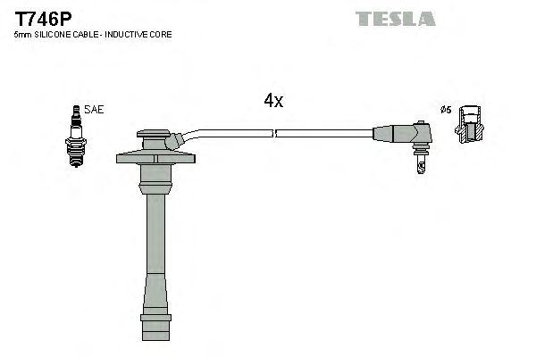 Провода высоковольтные TESLA, T746P