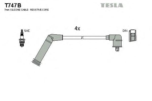 Провода высоковольтные TESLA, T747B