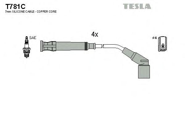 Комплект проводов TESLA, T781C